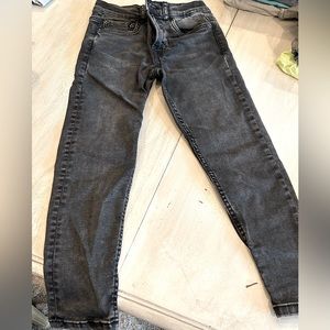 Black/gray wash Zara boys skinny fit stretch boys size 7 jeans